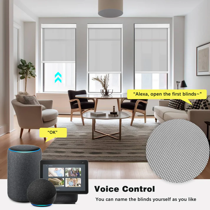 Smart Light Filtering Roller Blinds & Alexa IKEA SmartThings Motorized - Image 10