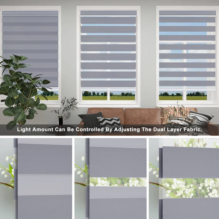85% Blackout Cordless Zebra Roller shades - Image 9