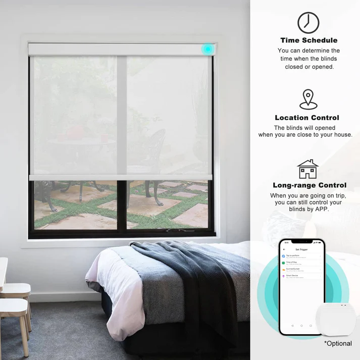 Smart Light Filtering Roller Blinds & Alexa IKEA SmartThings Motorized - Image 11