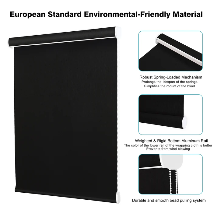 Custom Corded Blackout Roller Shades - Image 10