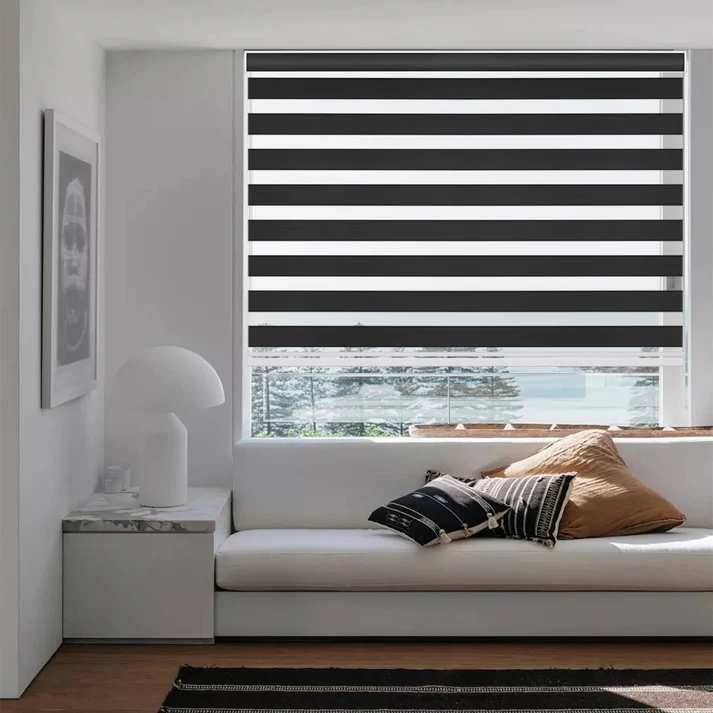 85% Blackout Cordless Zebra Roller shades - Image 3