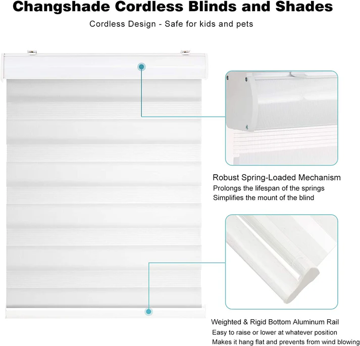 Custom Cordless Blackout Zebra Roller Shades - Image 2