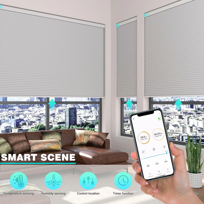 Smart 1.5 Inch Motorized Blackout Cellular Blinds for Window - Image 9